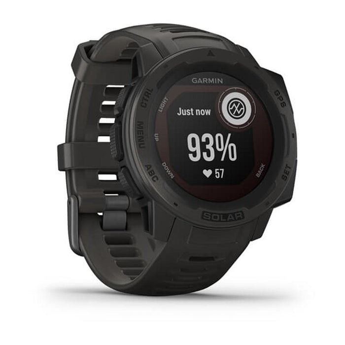 Garmin Instinct Solar Rugged Outdoor Watch with GPS - Graphite