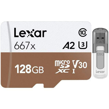 Lexar High-Performance microSDHC/microSDXC 128gb Memory Card + 128GB Flash Drive