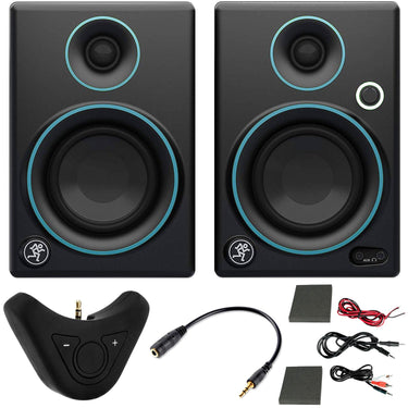 Mackie CR3 3" Creative Reference Monitors (Pair) Blue + Bluetooth Audio Receiver