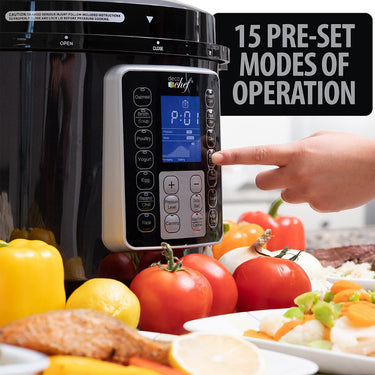 Deco Chef 6 QT 10-in-1 Pressure and Slow Cooker - Multi-Mode Cooking Open Box