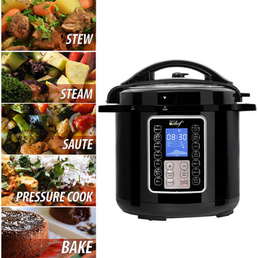 Deco Chef 6 QT 10-in-1 Pressure and Slow Cooker - Multi-Mode Cooking Open Box