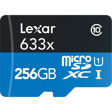 Lexar High-Performance 633x microSDHC/microSDXC UHS-I 256GB + Accessory Bundle