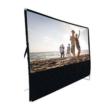 RCA RPJ143 Portable Home Theater Projector (White) w/ 100" Portable Projector Screen