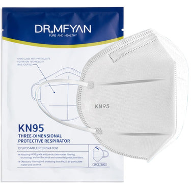 DR MFYAN 50-Pack of Individually Wrapped KN95 Masks Protective 3D Respirator Face Masks
