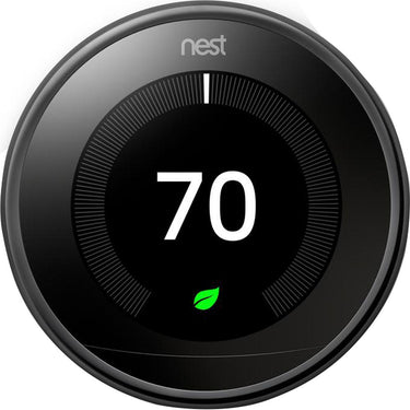 Google Nest Learning Thermostat 3rd Gen Smart Thermostat (Mirror Black) T3018US - Open Box