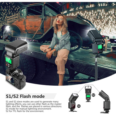 Neewer NW635 TTL GN58 Flash Speedlite LCD Compatible Sony MI Hot Shoe Mirrorless Camera