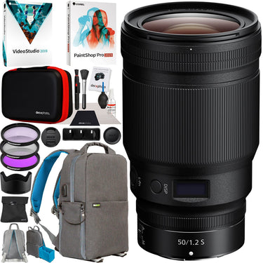 Nikon NIKKOR Z 50mm f/1.2 S Full Frame Lens for Z-Mount Mirrorless Camera Pro Bundle