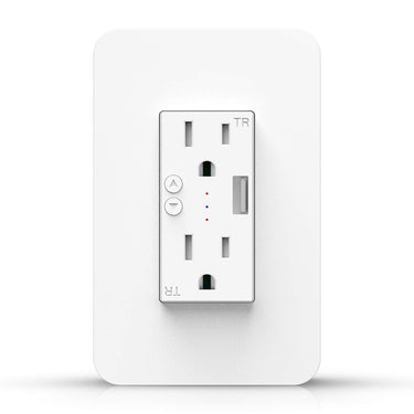 Deco Essentials Smart WiFi Wall Outlet Plug, Compatible with Amazon Alexa and Google Assistant