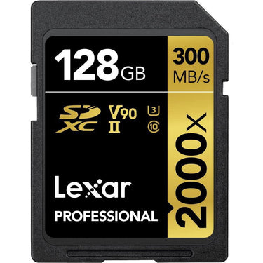 Lexar Pro 2000x SD UHS-II 128GB Memory Card 2 Pack