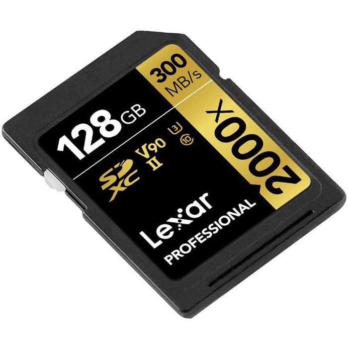 Lexar Pro 2000x SD UHS-II 128GB Memory Card 3 Pack