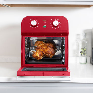 Deco Chef XL 12.7QT Oil Free Air Fryer Convection Oven Multi-Function X-Large Capacity Red