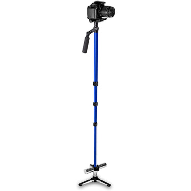 Vivitar Professional 59" Telescopic Photo/Video Stabilizer, Weighted Tripod Base, Blue
