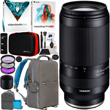 Tamron 70-300mm F4.5-6.3 Di III RXD Lens A047 for Sony E-mount Mirrorless Bundle