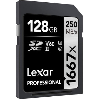 Lexar 128GB Professional 1667x UHS-II SDXC Memory Card (2-Pack)