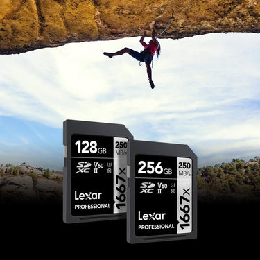 Lexar 128GB Professional 1667x UHS-II SDXC Memory Card (2-Pack)