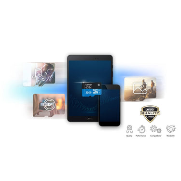 Lexar 3 Pack 633x 32GB (96GB Total) MicroSDHC UHS-I Memory Cards + SD Adapter Bundle