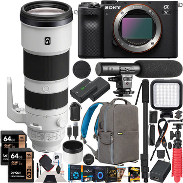 Sony a7C Mirrorless Full Frame Camera 200-600mm F5.6-6.3 G Lens SEL200600G Kit Bundle