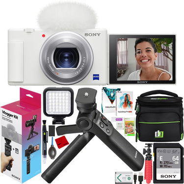 Sony ZV-1 Digital 4K Video Camera Vlogger Creator's Kit ACCVC1 Shooting Grip Bundle