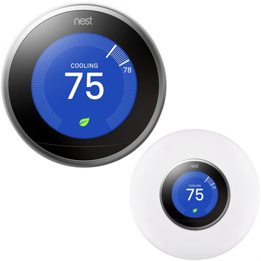 Google Nest Learning Smart Thermostat Gen3 Stainless Steel T3007ES + Home Wall Mount Kit