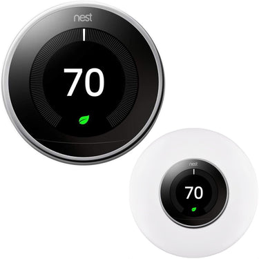 Google Nest Learning Smart Thermostat Gen 3 Polished Steel T3019US + Home Wall Mount Kit