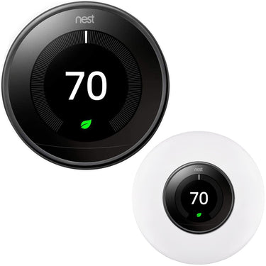 Google Nest Learning Smart Thermostat Gen 3 Mirror Black T3018US + Home Wall Mount Kit