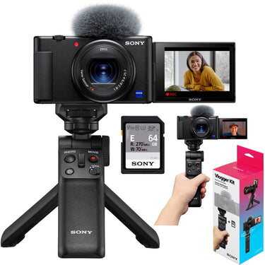 Sony ZV-1 Compact Digital 4K HDR Video Camera DCZV1/B + Vlogger Accessory Kit Bundle