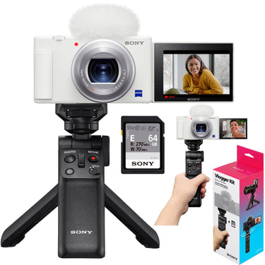 Sony ZV-1 Compact Digital 4K HDR Video Camera DCZV1/W + Vlogger Accessory Kit Bundle
