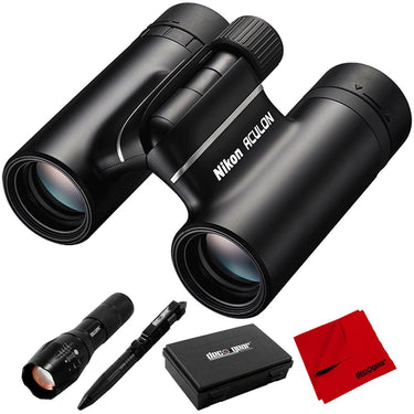 Nikon 18735 Aculon T02 10x21 Binoculars Black + Deco Gear Tactical Set Bundle