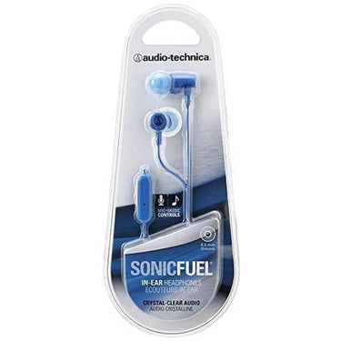 Audio-Technica ATH-CLR100iSBL SonicFuel In-ear Headphones with In-line Mic & Control