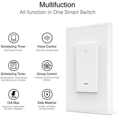 Deco Essentials WFLSW WiFi Smart Light Switch 4 Pack