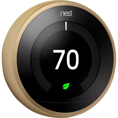 Google Nest Learning Thermostat 3rd Gen Smart Thermostat (Brass) T3032US - Open Box