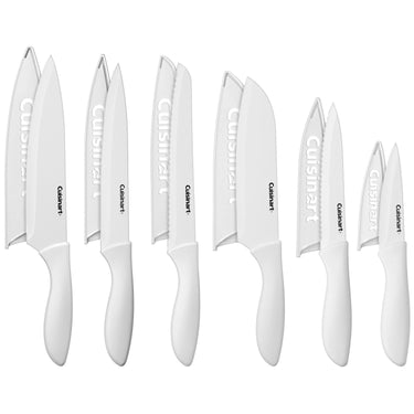 Cuisinart Advantage 12-Piece White Knife Set with Blade Guards C55-12PCWH