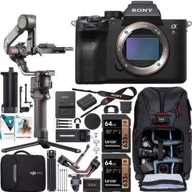 Sony a7R IV Mirrorless Camera Full Frame Body + DJI RS 2 Gimbal Filmmaker's Kit
