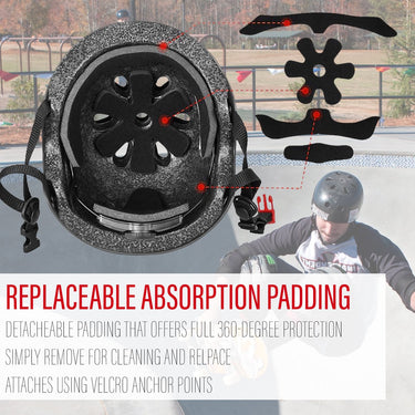 Deco Essentials Adult Helmet with Impact Resistance for Bikes, Scooters, Skateboarding (Large)