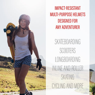 Deco Essentials Adult Helmet with Impact Resistance for Bikes, Scooters, Skateboarding (Large)