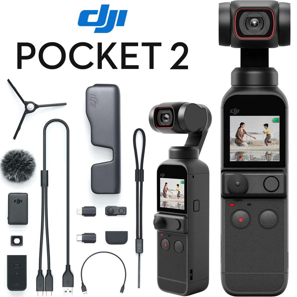 DJI Pocket 2 Touchscreen Handheld 3-Axis Gimbal Stabilizer Combo