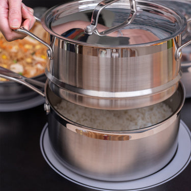 Deco Chef Stainless Steel Cookware 12 Piece Starter Set, Tri-Ply Core, Riveted Handles