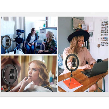 Vivitar 10-Inch Streaming Essentials LED Ring Light with Spider Tripod and Phone Mount