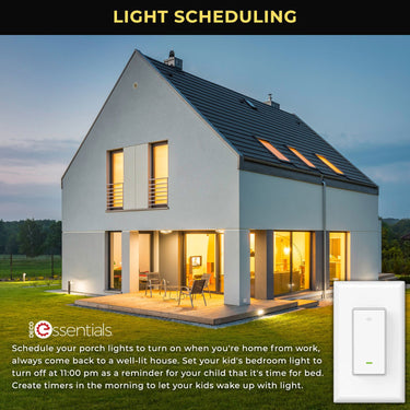 Deco Essentials WiFi Smart Light Switch, Compatible with Alexa and Google Home, No Hub Required