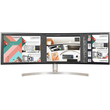 LG 49" Class 32:9 UltraWide Dual QHD IPS Curved LED Monitor w/ Accessories Bundle