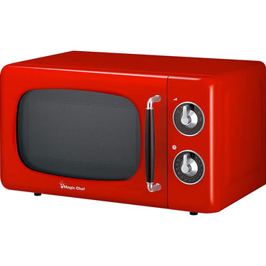 Magic Chef 0.7 Cu Ft 700 Watt Retro Countertop Microwave - MCD770CB (Red)
