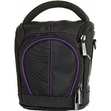 Fujifilm FinePix Designer Camera Case for Super-Zoom Digital Cameras (Black/Purple)