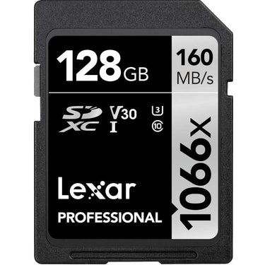 Lexar 128GB Professional 1066x SDXC UHS-I Card Silver Series Memory Card