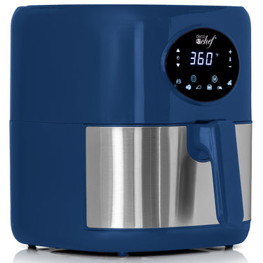 Deco Chef 3.7QT Digital Air Fryer with 6 Cooking Presets, Dishwasher Safe Basket, Blue