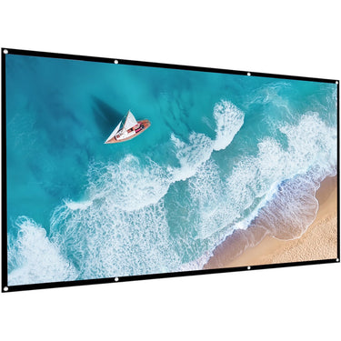 Minolta 120" Home Theater Projector Screen 16:9 Indoor Outdoor Folding with Mount Hooks