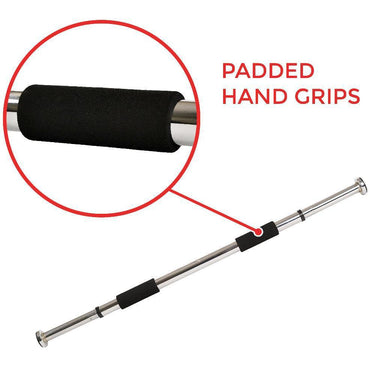 Sunny Health and Fitness Doorway Chin Up Bar (Max 220lbs) + 7-Piece Fitness Kit