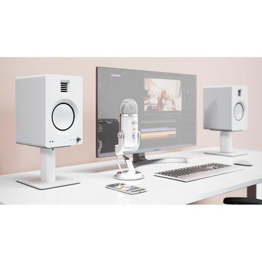 Kanto TUK Premium Bluetooth Powered Speakers Matte White / Blanc - with RCA cable