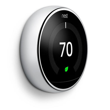 Google Nest Learning Smart Thermostat Gen 3 Polished Steel T3019US + elago Wall Plate Cover