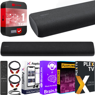 Samsung HW-S40T 2.0 ch All-in-One Soundbar with Dolby Audio and DTS Ext. Warranty Bundle