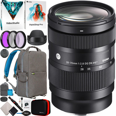 Sigma 28-70mm F2.8 DG DN Contemporary Zoom Lens for Full Frame Sony E-Mount Bundle